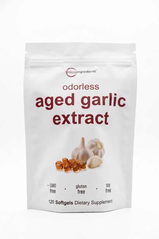 Extracto de Ajo Envejecido Odorless – Micro Ingredients 120 Softgels
