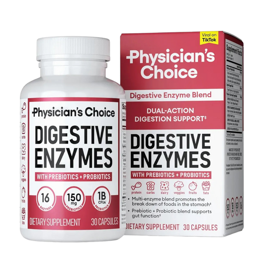 Enzimas Digestivas — Fórmula Triple Acción | 60 Cápsulas Vegetales